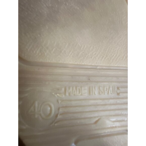 Gaimo Handmade In Spain Orange Suede Espadrille Wedge Slides Size 40 - Picture 6 of 6